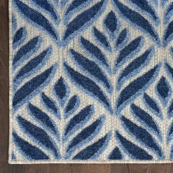 Kirklands Home Aloha Blue Botanical Indoor/Outdoor Area Rug, 9x12 Best