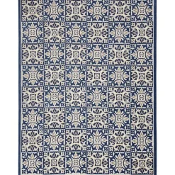 Kirklands Home Aloha Blue Geometric Indoor/Outdoor Area Rug, 9x12 Discount