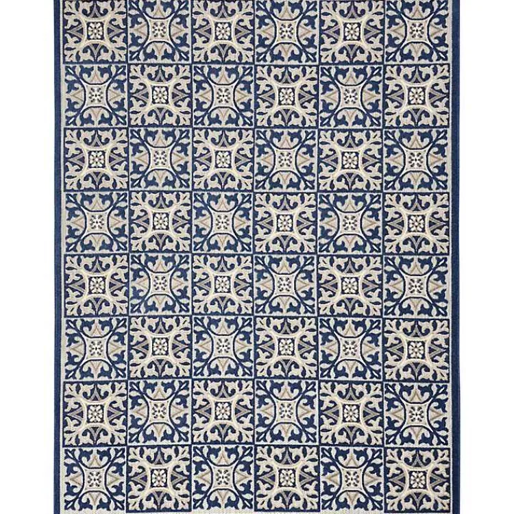 Kirklands Home Aloha Blue Geometric Indoor/Outdoor Area Rug, 9x12 Discount