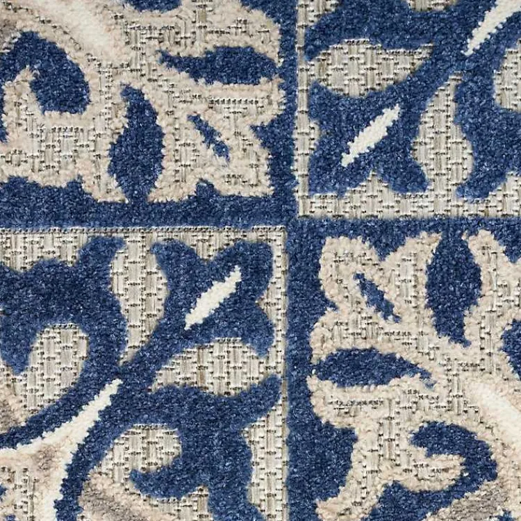 Kirklands Home Aloha Blue Geometric Indoor/Outdoor Area Rug, 9x12 Discount
