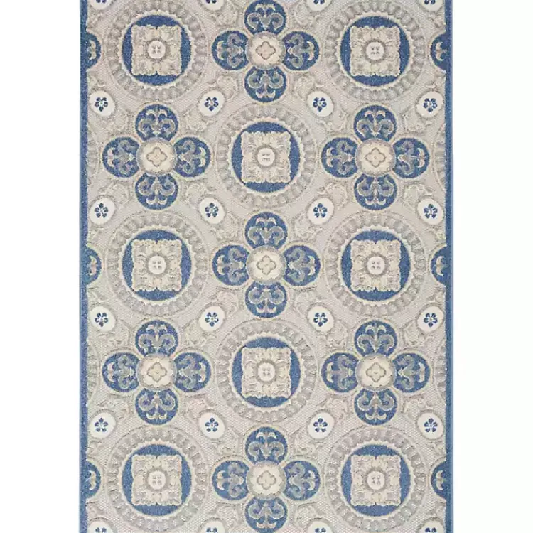 Kirklands Home Aloha Blue Medallion Indoor/Outdoor Area Rug, 3x5 Discount