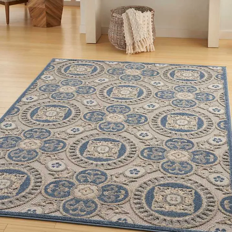 Kirklands Home Aloha Blue Medallion Indoor/Outdoor Area Rug, 3x5 Discount