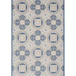 Kirklands Home Aloha Blue Medallion Indoor/Outdoor Area Rug, 5x7 Best