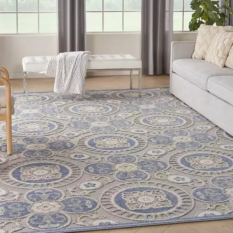 Kirklands Home Aloha Blue Medallion Indoor/Outdoor Area Rug, 9x12 Discount