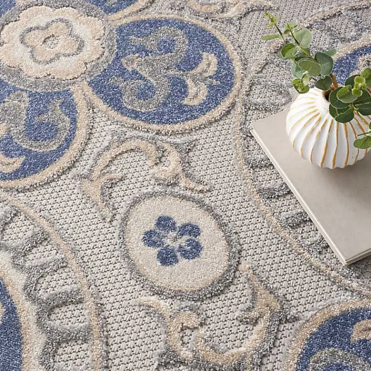 Kirklands Home Aloha Blue Medallion Indoor/Outdoor Area Rug, 9x12 Discount