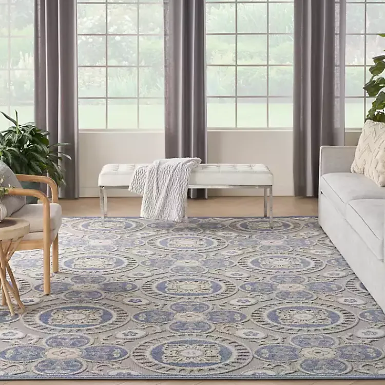 Kirklands Home Aloha Blue Medallion Indoor/Outdoor Area Rug, 9x12 Discount