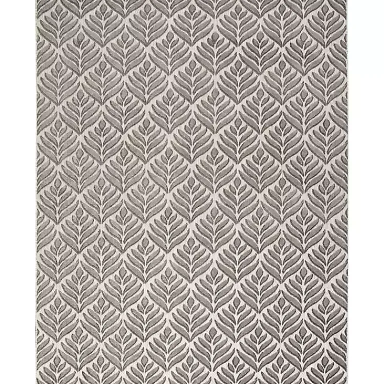 Kirklands Home Aloha Botanical Indoor/Outdoor Rug, 6x9 Gray