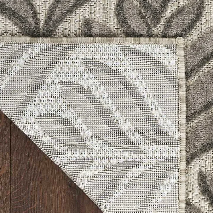 Kirklands Home Aloha Botanical Indoor/Outdoor Rug, 6x9 Gray