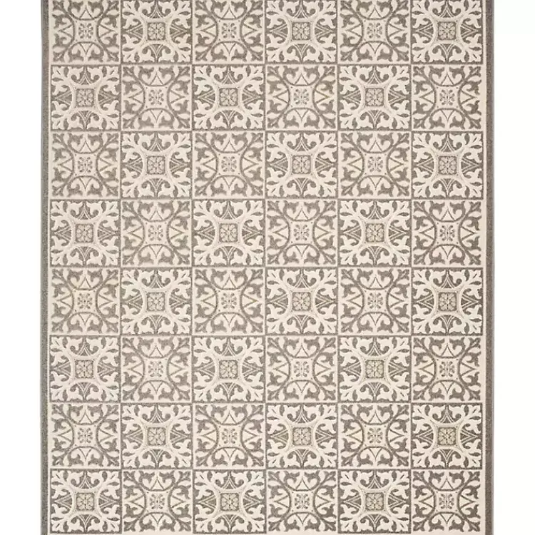 Kirklands Home Aloha Ivory Geometric Indoor/Outdoor Area Rug, 6x9 Clearance