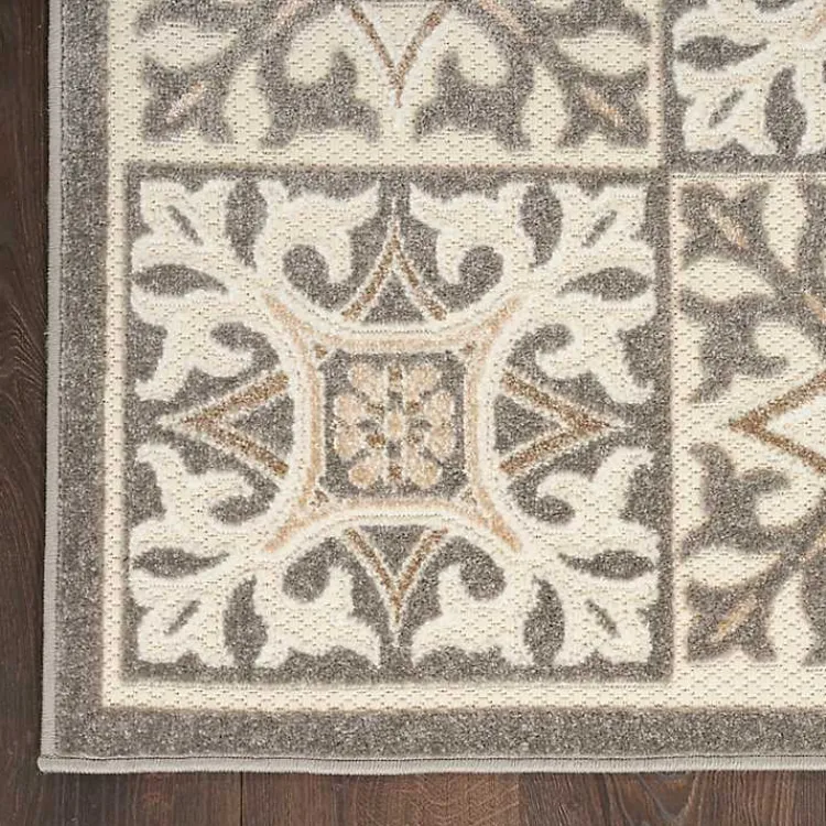 Kirklands Home Aloha Ivory Geometric Indoor/Outdoor Area Rug, 6x9 Clearance