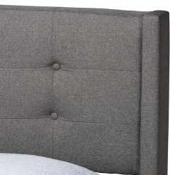 Kirklands Home Amala Button Tufted Queen Bed Frame Gray