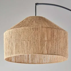 Kirklands Home Amalfi Natural Rope Shade Arch Floor Lamp Brown New