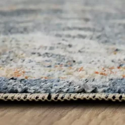 Kirklands Home Amanda Anthracite Washable Area Rug, 9x6 Blue Sale