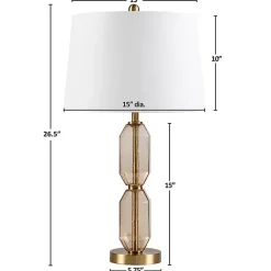 Kirklands Home Amber Faceted Glass Table Lamp Brown