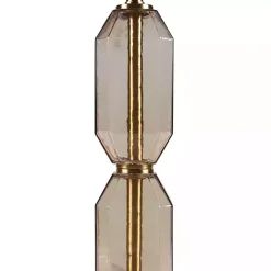 Kirklands Home Amber Faceted Glass Table Lamp Brown