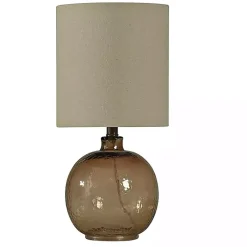 Kirklands Home Amber Spanish Glass Ball Mini Table Lamp Tan Best