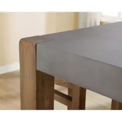 Kirklands Home Amber Wood and Faux Concrete Dining Table Sale