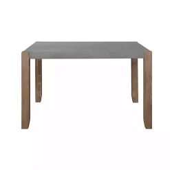 Kirklands Home Amber Wood Faux Concrete Top Dining Table Brown Discount