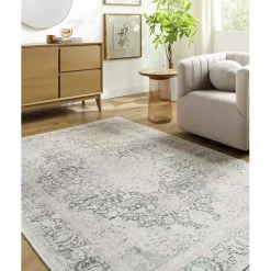 Kirklands Home Amelie Green Traditional Washable Area Rug, 5x7 Sale