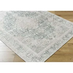 Kirklands Home Amelie Green Traditional Washable Area Rug, 8x12 Outlet