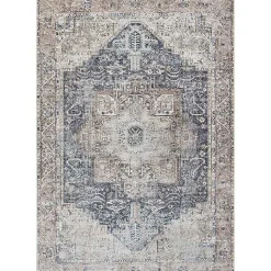 Kirklands Home Amelie Navy Blue Classic Washable Area Rug, 5x7 Online