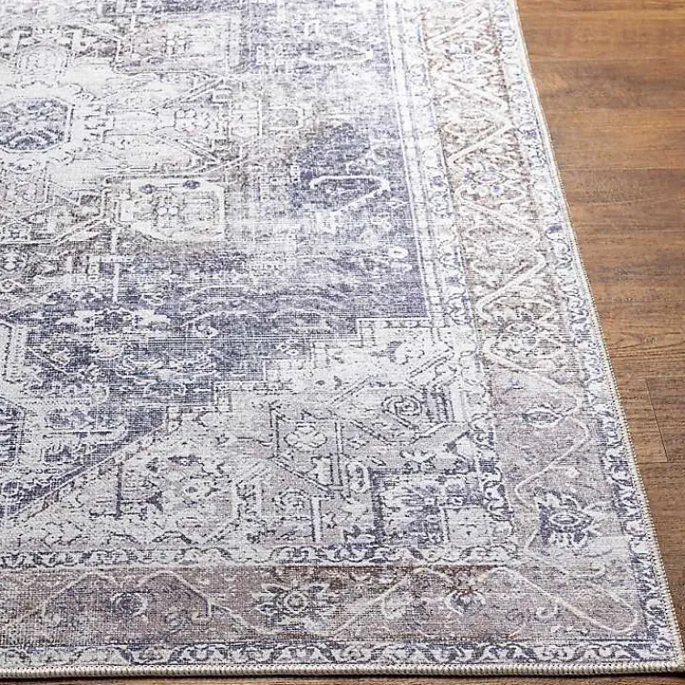 Kirklands Home Amelie Navy Blue Classic Washable Area Rug, 8x12 Outlet
