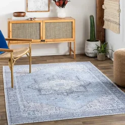 Kirklands Home Amelie Silver Classic Washable Area Rug, 8x12 Blue Sale