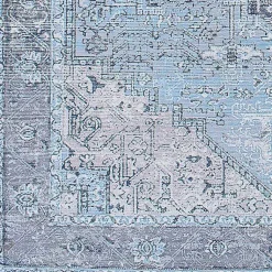 Kirklands Home Amelie Silver Classic Washable Area Rug, 8x12 Blue Sale