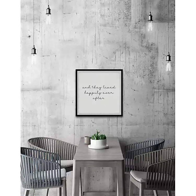 Kirklands Home And They Lived Happily Framed Art Print White Sale