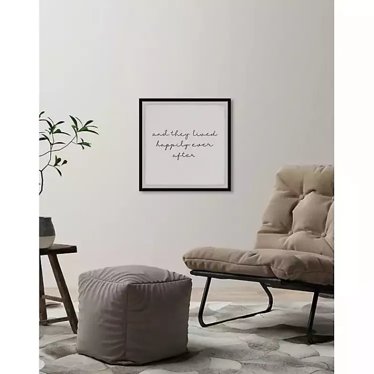 Kirklands Home And They Lived Happily Framed Art Print White Sale