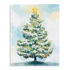 Christmas Art & Wall Decor>Kirklands Home Angelic Christmas Tree Canvas Art Print
