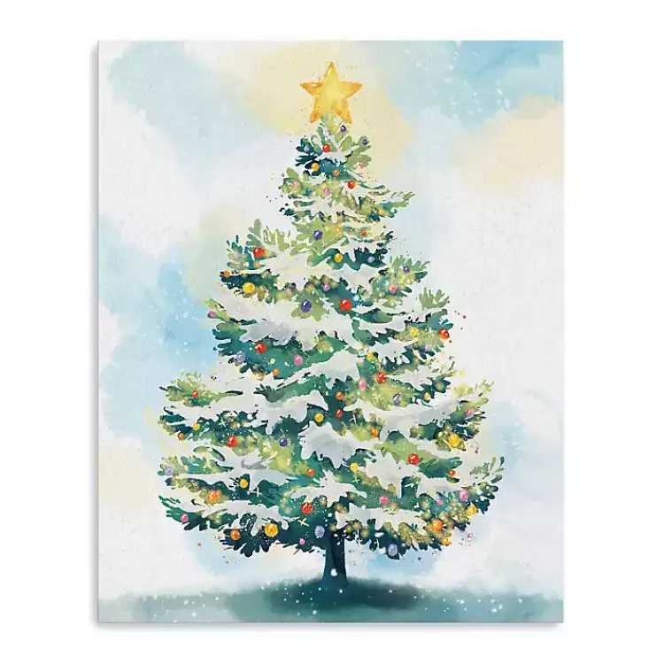 Christmas Art & Wall Decor>Kirklands Home Angelic Christmas Tree Canvas Art Print