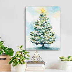 Christmas Art & Wall Decor>Kirklands Home Angelic Christmas Tree Canvas Art Print