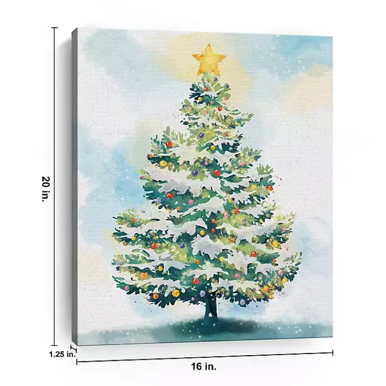 Christmas Art & Wall Decor>Kirklands Home Angelic Christmas Tree Canvas Art Print