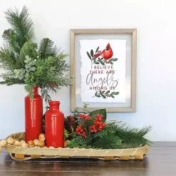 Christmas Art & Wall Decor>Kirklands Home Angels Among Us Cardinal Framed Wall Plaque