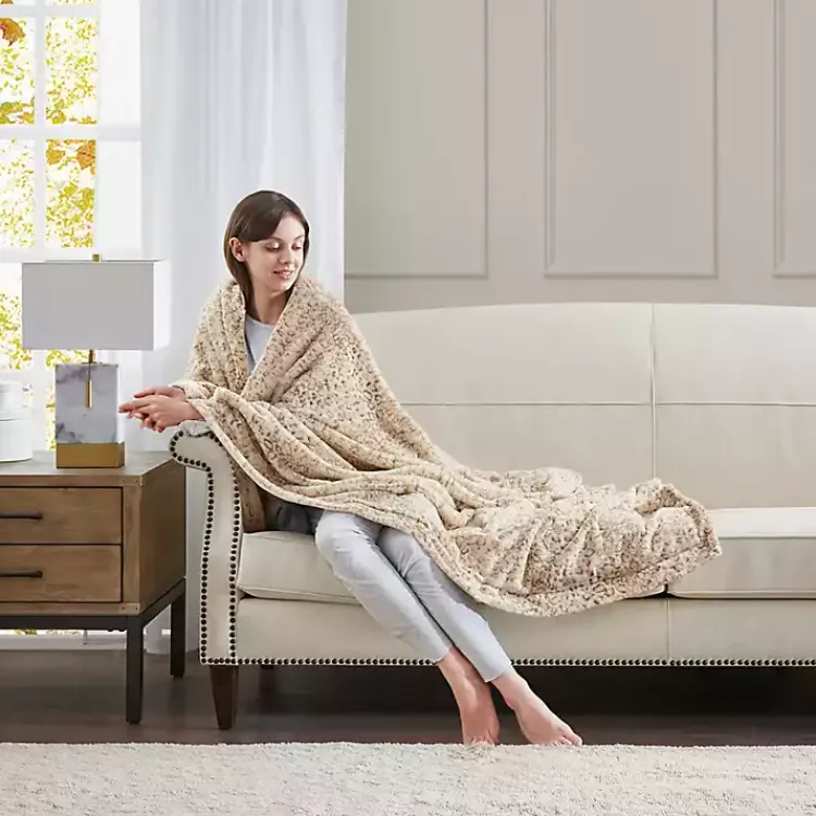 Blankets & Throws>Kirklands Home Animal Print Faux Fur Oversized Throw Blanket