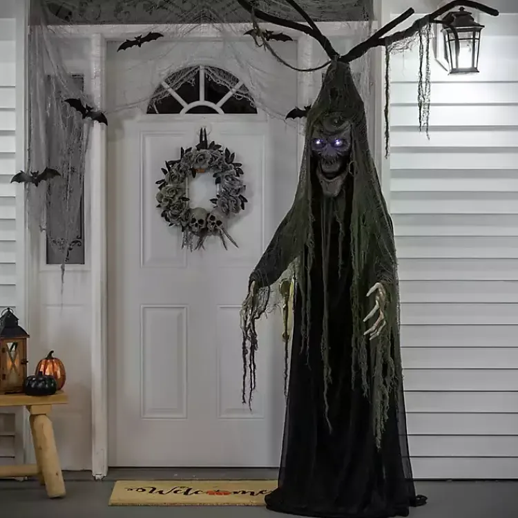 Halloween>Kirklands Home Animated LED Tree Man Halloween Outdoor Décor Black