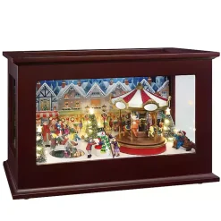 Christmas Decorations>Kirklands Home Animated Musical Heirloom Music Box