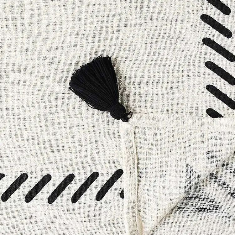 Blankets & Throws>Kirklands Home Anna Black And White Diamond Throw