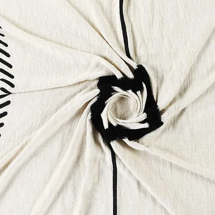 Blankets & Throws>Kirklands Home Anna Black And White Diamond Throw