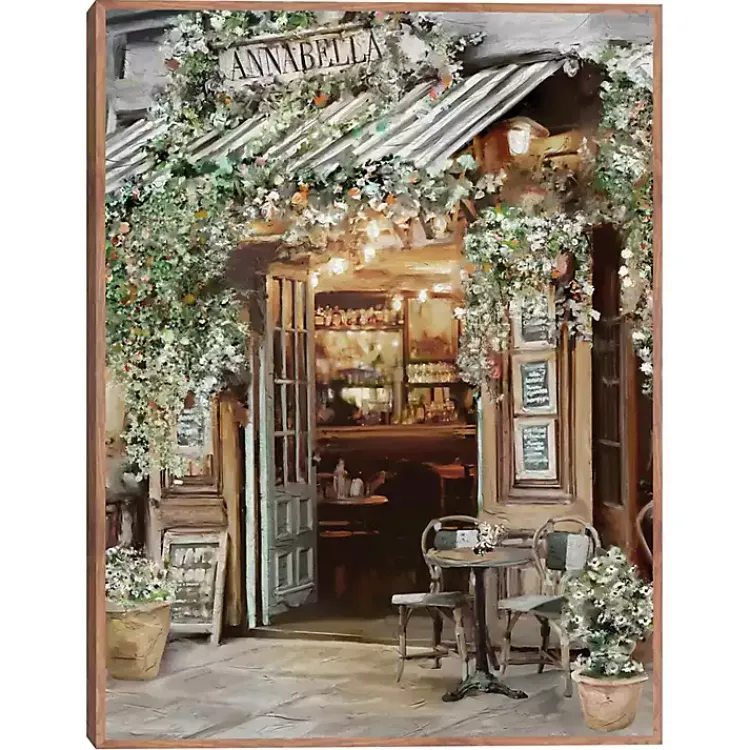 Kirklands Home Annabella Parisian Bistro Framed Canvas Art Print Outlet