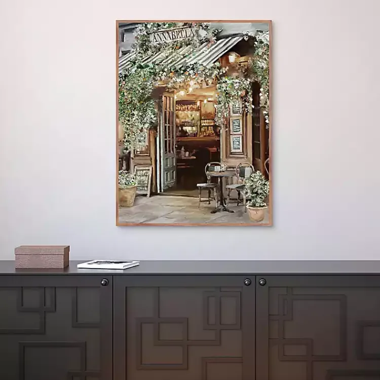 Kirklands Home Annabella Parisian Bistro Framed Canvas Art Print Outlet