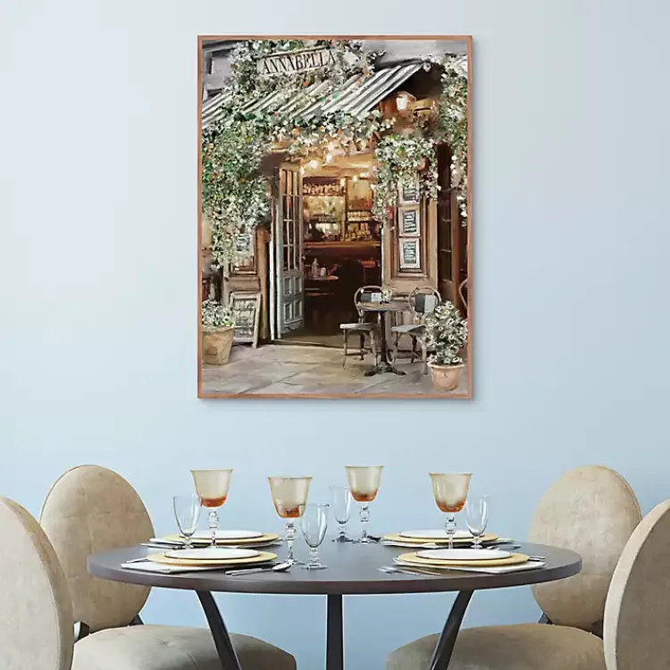 Kirklands Home Annabella Parisian Bistro Framed Canvas Art Print Outlet