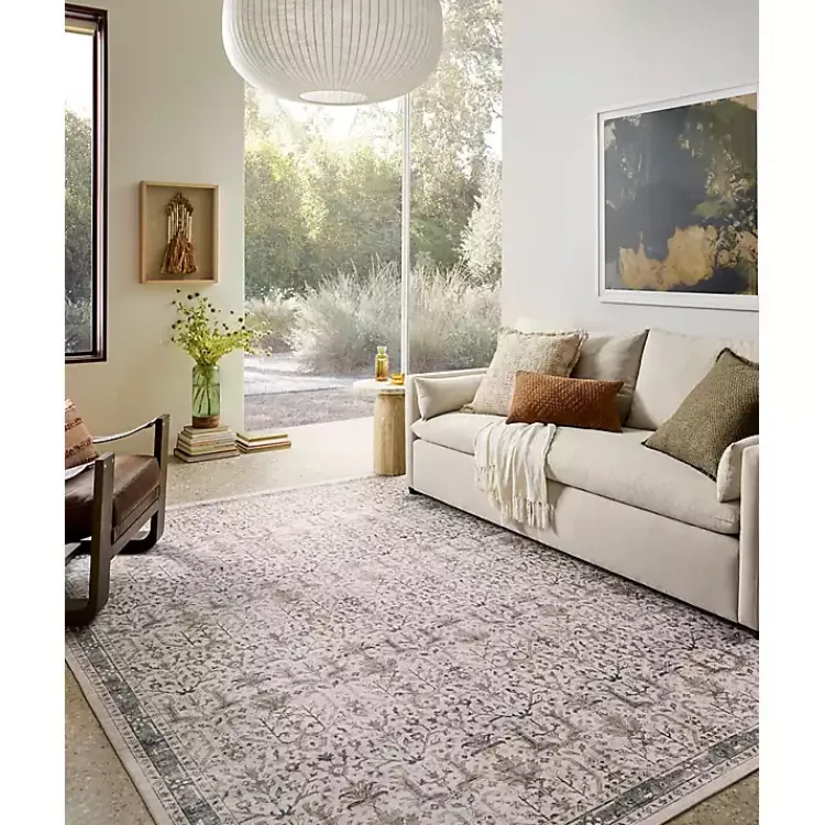 Kirklands Home Anniston Ivory Stone Area Rug, 5x8