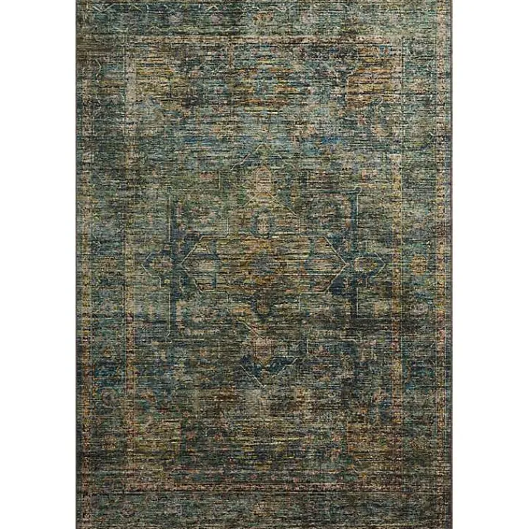 Kirklands Home Anniston Vintage Blue Area Rug, 8x10 New
