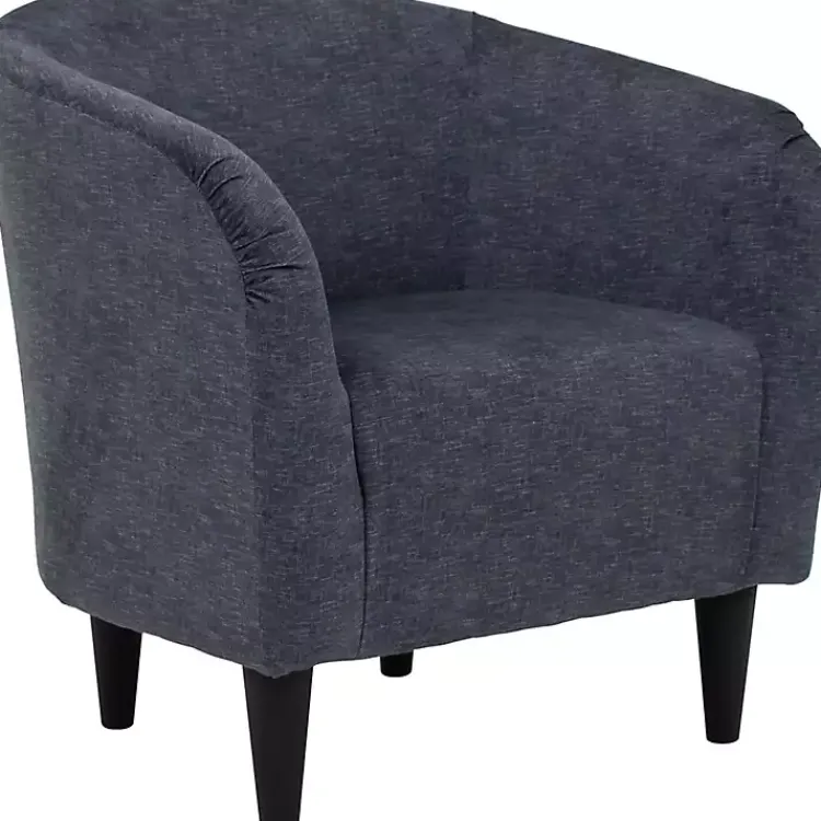 Kirklands Home Anthracite Aston Barrel Accent Chair Blue Sale