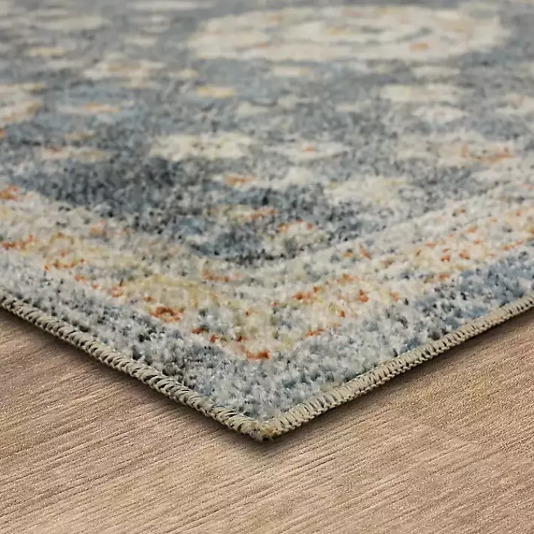Kirklands Home Anthracite Granary Floral Runner, 2x10 Blue Online