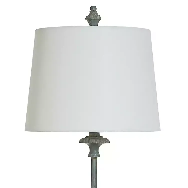 Kirklands Home Antique Cast Buffet Lamp Blue Discount