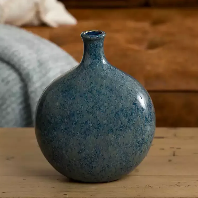 Vases>Kirklands Home Antique Ceramic Vase, 10 in. Blue