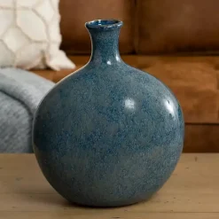 Vases>Kirklands Home Antique Ceramic Vase, 14 in. Blue